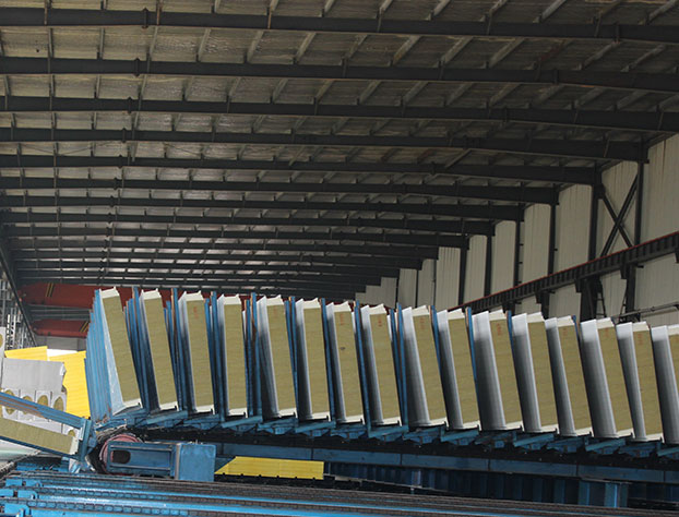 200mm rockwool sandwich panel for wall on steel structure