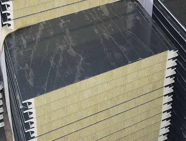 black PPGI rock wool fireproof sandwich panel price