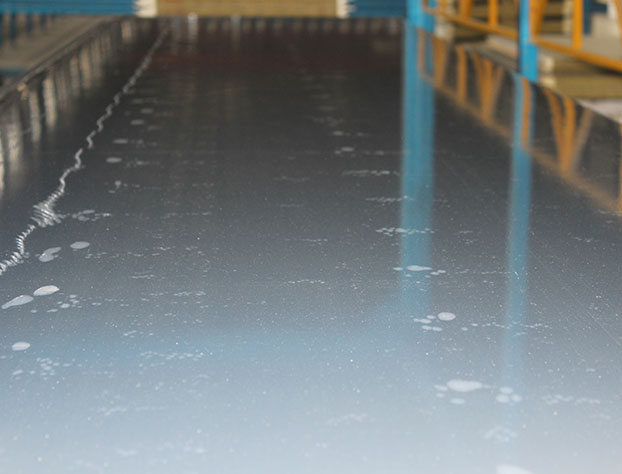 PE film on sandwich panel